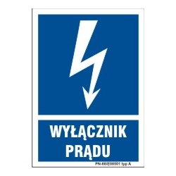 Znak elektryczny - Wyłącznik prądu